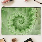 Fractal Lace Green Spiral Fractal Cosmetic Bag (XXXL)