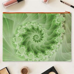 Fractal Lace Green Spiral Fractal Cosmetic Bag (XXXL) from ArtsNow.com Back