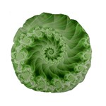 Fractal Lace Green Spiral Fractal Standard 15  Premium Round Cushion 