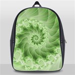 Fractal Lace Green Spiral Fractal School Bag (XL)