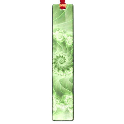 Fractal Lace Green Spiral Fractal Large Book Mark from ArtsNow.com Front