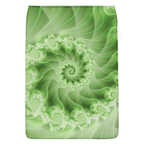 Fractal Lace Green Spiral Fractal Removable Flap Cover (L) from ArtsNow.com Front