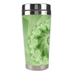 Fractal Lace Green Spiral Fractal Stainless Steel Travel Tumbler