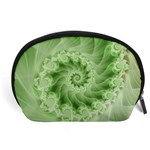 Fractal Lace Green Spiral Fractal Accessory Pouch (Large)