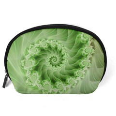 Fractal Lace Green Spiral Fractal Accessory Pouch (Large) from ArtsNow.com Back