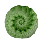 Fractal Lace Green Spiral Fractal Standard 15  Premium Flano Round Cushion 