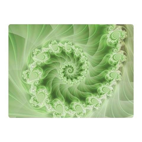 Fractal Lace Green Spiral Fractal Double Sided Flano Blanket (Mini) from ArtsNow.com 35 x27  Blanket Front