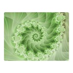 Fractal Lace Green Spiral Fractal Double Sided Flano Blanket (Mini)