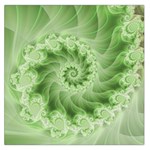 Fractal Lace Green Spiral Fractal Large Satin Scarf (Square)