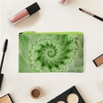 Fractal Lace Green Spiral Fractal Cosmetic Bag (XS)