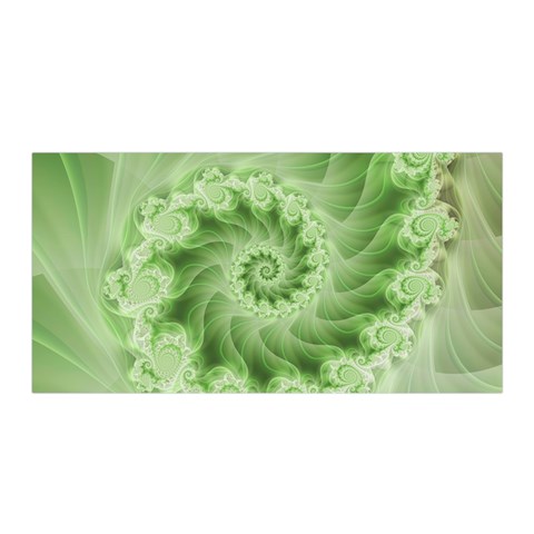 Fractal Lace Green Spiral Fractal Satin Wrap from ArtsNow.com Front