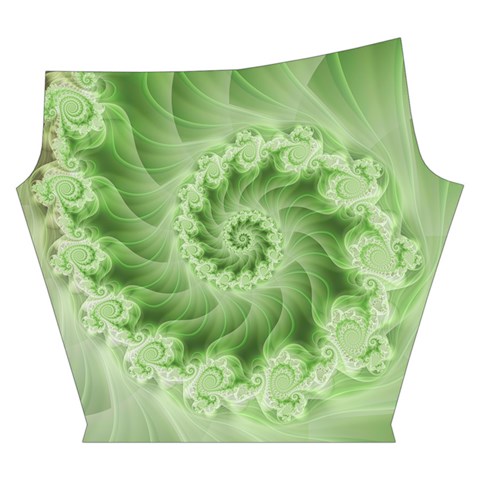 Fractal Lace Green Spiral Fractal Yoga Cropped Leggings from ArtsNow.com Left