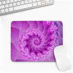 Silky Pink Spiral Fractal  Small Mousepad