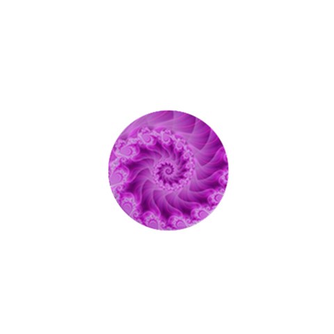 Silky Pink Spiral Fractal  1  Mini Button from ArtsNow.com Front