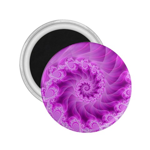 Silky Pink Spiral Fractal  2.25  Magnet from ArtsNow.com Front