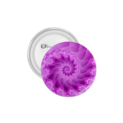 Silky Pink Spiral Fractal  1.75  Button from ArtsNow.com Front