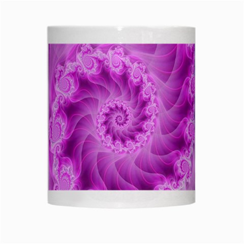 Silky Pink Spiral Fractal  White Mug from ArtsNow.com Center