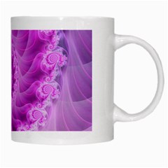 Silky Pink Spiral Fractal  White Mug from ArtsNow.com Right