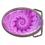 Silky Pink Spiral Fractal  Belt Buckle