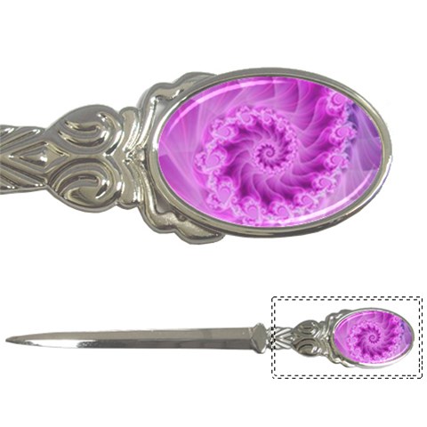 Silky Pink Spiral Fractal  Letter Opener from ArtsNow.com Front