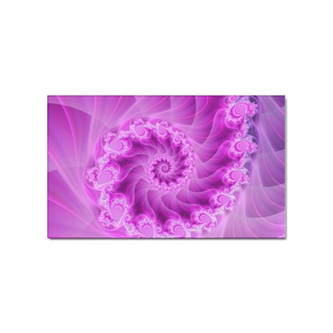 Silky Pink Spiral Fractal  Sticker (Rectangular) from ArtsNow.com Front