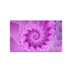 Silky Pink Spiral Fractal  Sticker (Rectangular)