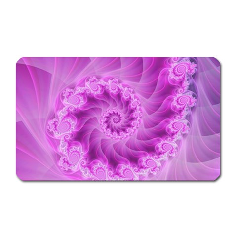 Silky Pink Spiral Fractal  Magnet (Rectangular) from ArtsNow.com Front