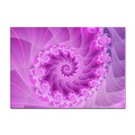 Silky Pink Spiral Fractal  Sticker A4 (10 pack)