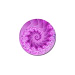 Silky Pink Spiral Fractal  Golf Ball Marker