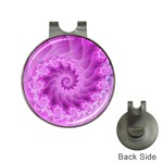 Silky Pink Spiral Fractal  Golf Ball Marker Hat Clip