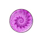 Silky Pink Spiral Fractal  Hat Clip Ball Marker