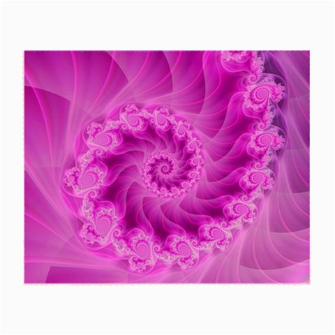 Silky Pink Spiral Fractal  Small Glasses Cloth from ArtsNow.com Front