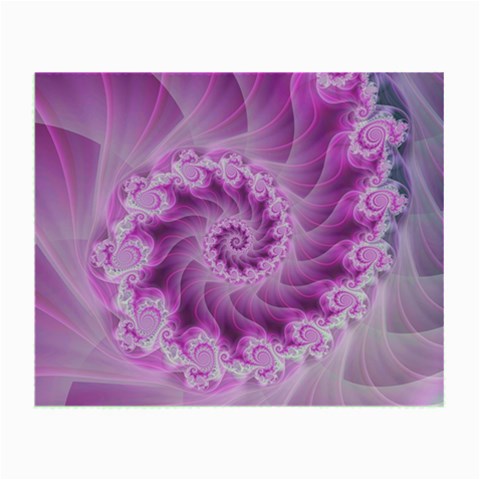 Silky Pink Spiral Fractal  Small Glasses Cloth from ArtsNow.com Front