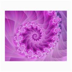 Silky Pink Spiral Fractal  Small Glasses Cloth