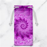 Silky Pink Spiral Fractal  Jewelry Bag