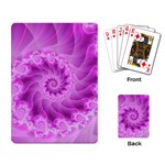 Silky Pink Spiral Fractal  Playing Cards Single Design