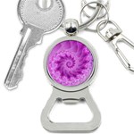 Silky Pink Spiral Fractal  Bottle Opener Key Chain