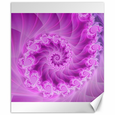 Silky Pink Spiral Fractal  Canvas 8  x 10  from ArtsNow.com 8.15 x9.66  Canvas - 1