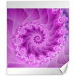 Silky Pink Spiral Fractal  Canvas 8  x 10 