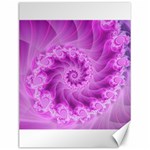 Silky Pink Spiral Fractal  Canvas 12  x 16 