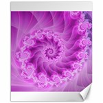 Silky Pink Spiral Fractal  Canvas 16  x 20 