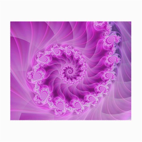 Silky Pink Spiral Fractal  Small Glasses Cloth (2 Sides) from ArtsNow.com Front