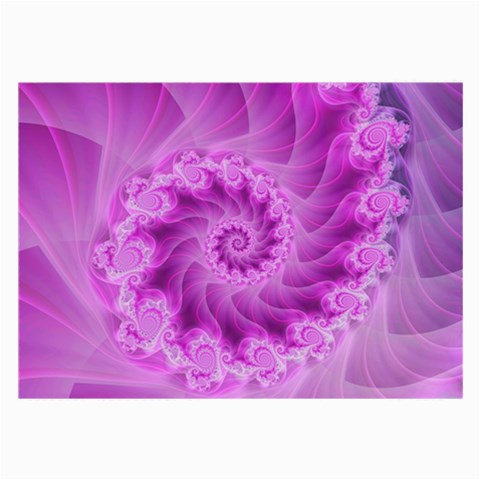 Silky Pink Spiral Fractal  Large Glasses Cloth from ArtsNow.com Front