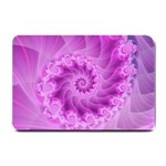 Silky Pink Spiral Fractal  Small Doormat