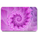 Silky Pink Spiral Fractal  Large Doormat