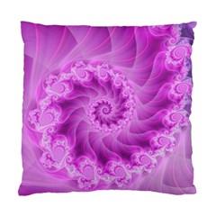 Silky Pink Spiral Fractal  Standard Cushion Case (Two Sides) from ArtsNow.com Back