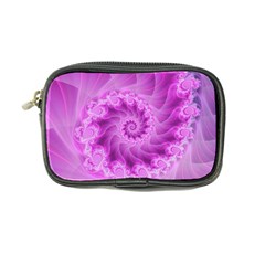 Silky Pink Spiral Fractal  Coin Purse from ArtsNow.com Front