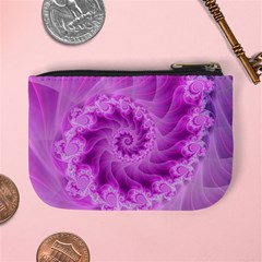 Silky Pink Spiral Fractal  Mini Coin Purse from ArtsNow.com Back