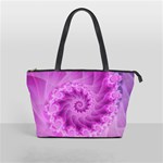 Silky Pink Spiral Fractal  Classic Shoulder Handbag