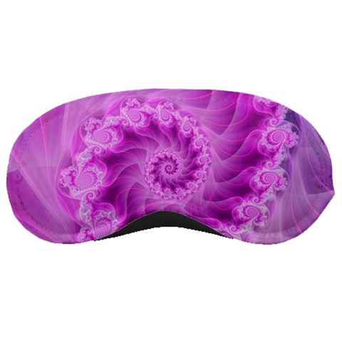 Silky Pink Spiral Fractal  Sleeping Mask from ArtsNow.com Front